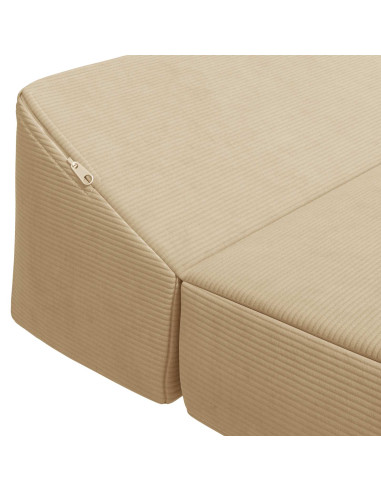 Divano Letto Pieghevole Verde Grigio 120 x 60 x 49 cm Tessuto
