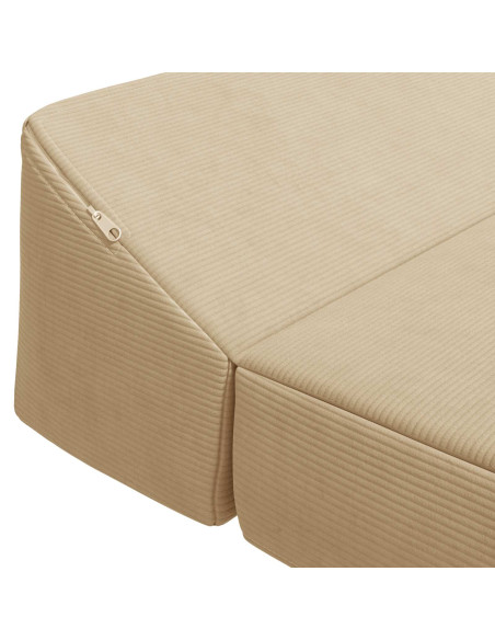 Divano Letto Pieghevole Verde Grigio 120 x 60 x 49 cm Tessuto