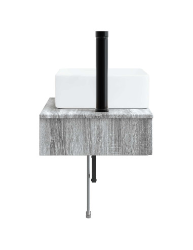 Lavabo da Parete Sonoma grigio 53 x 35 x 39 cm