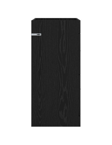 Mobiletto da Bagno Sotto Lavabo Rovere Nero 56 x 37,5 x 81 cm