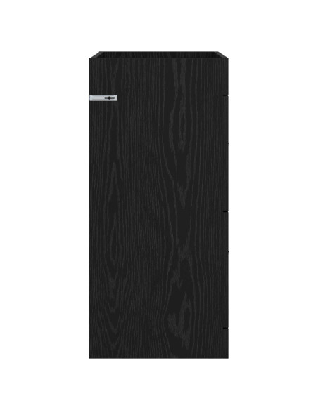 Mobiletto da Bagno Sotto Lavabo Rovere Nero 56 x 37,5 x 81 cm
