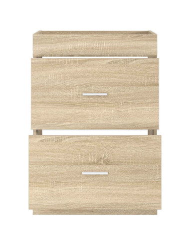 Mobiletto da Bagno Sotto Lavabo Rovere Sonoma 56 x 37,5 x 81 cm