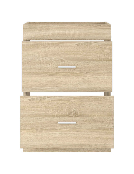 Mobiletto da Bagno Sotto Lavabo Rovere Sonoma 56 x 37,5 x 81 cm