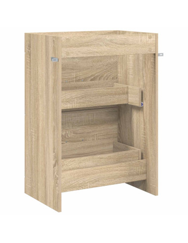Mobiletto da Bagno Sotto Lavabo Rovere Sonoma 56 x 37,5 x 81 cm