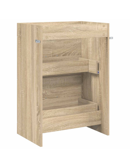 Mobiletto da Bagno Sotto Lavabo Rovere Sonoma 56 x 37,5 x 81 cm