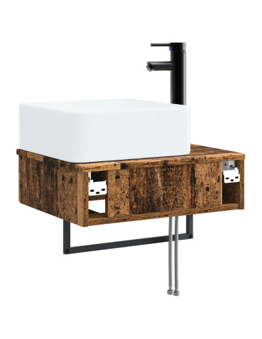 Lavabo da Parete Legno antico 53 x 35 x 39 cm