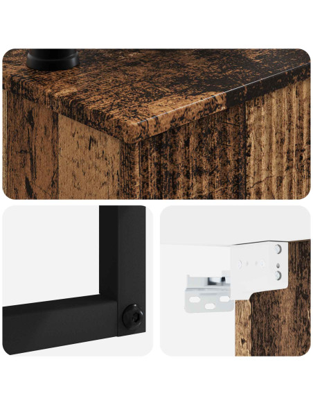 Lavabo da Parete Legno antico 53 x 35 x 39 cm