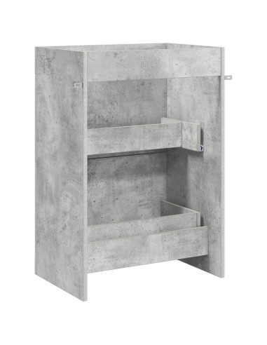 Mobiletto da Bagno Sotto Lavabo Grigio Cemento
