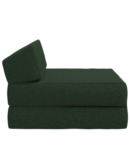 Divano Letto Pieghevole Verde Scuro 60 x 70 x 41 cm Tessuto