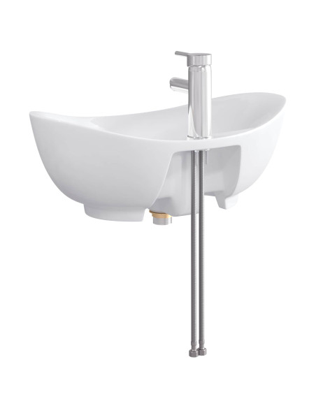Lavabo da bagno Cromato 59 x 35 x 21 cm Metallo