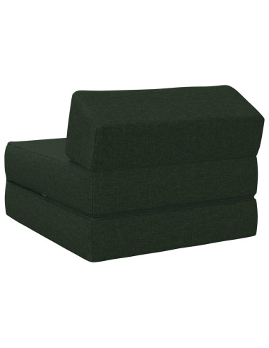 Divano Letto Pieghevole Verde Scuro 60 x 70 x 41 cm Tessuto