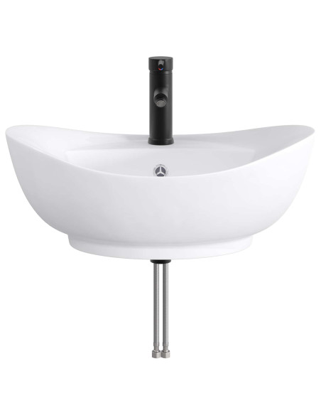 Lavabo da bagno Nero Opaco 59 x 35 x 21 cm Metallo