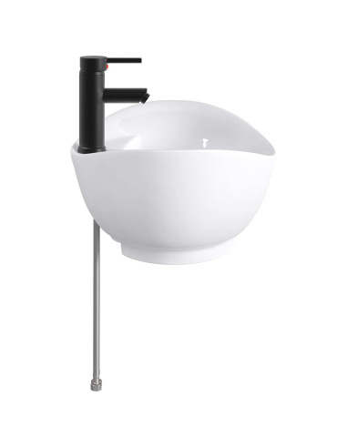 Lavabo da bagno Nero Opaco 59 x 35 x 21 cm Metallo