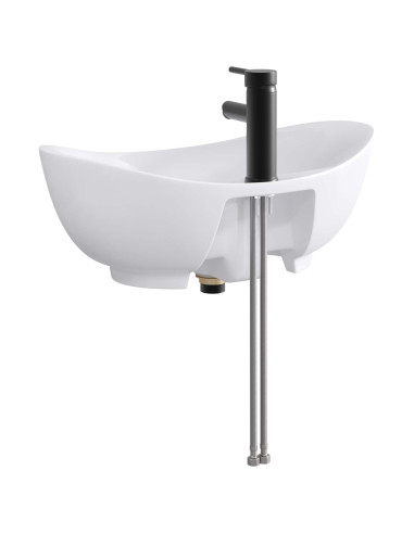 Lavabo da bagno Nero Opaco 59 x 35 x 21 cm Metallo