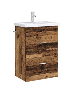 Mobiletto da Bagno Sotto Lavabo Legno antico 56 x 37,5 x 81 cm 2