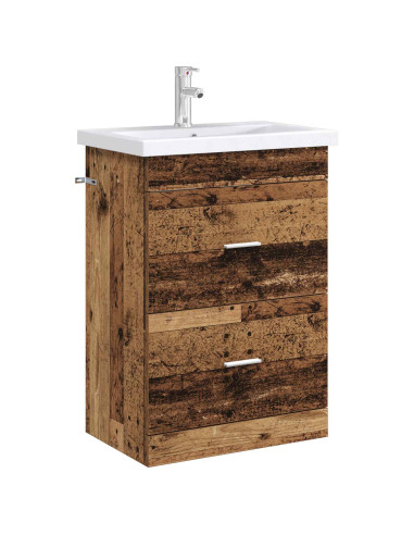 Mobiletto da Bagno Sotto Lavabo Legno antico 56 x 37,5 x 81 cm