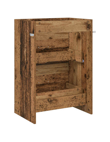 Mobiletto da Bagno Sotto Lavabo Legno antico 56 x 37,5 x 81 cm