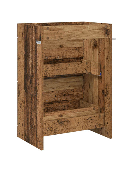 Mobiletto da Bagno Sotto Lavabo Legno antico 56 x 37,5 x 81 cm