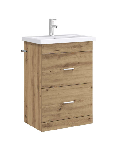 Mobiletto da Bagno Sotto Lavabo Rovere Artigianale