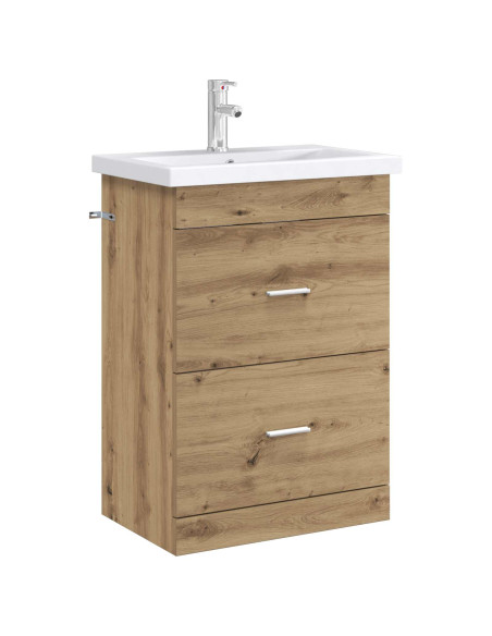 Mobiletto da Bagno Sotto Lavabo Rovere Artigianale