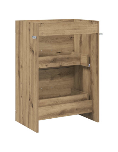 Mobiletto da Bagno Sotto Lavabo Rovere Artigianale