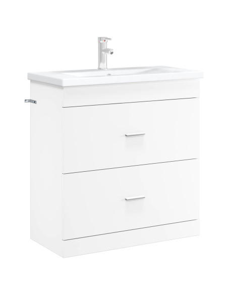 Mobiletto da Bagno Sotto Lavabo Bianco 78,5 x 37,5 x 81 cm