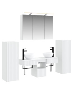 Set di mobili per il bagno Montaggio a parete 6 pcs Bianco