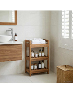Mensola da bagno Naturale 45 x 30 x 71 cm Legno di teak solido
