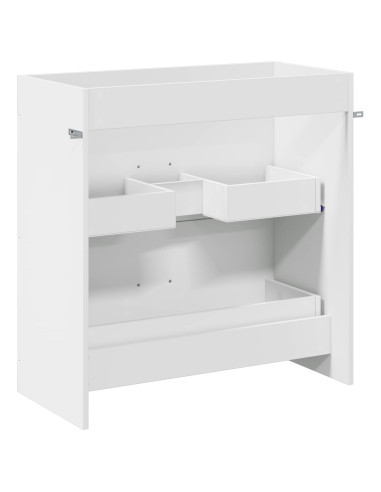 Mobiletto da Bagno Sotto Lavabo Bianco 78,5 x 37,5 x 81 cm
