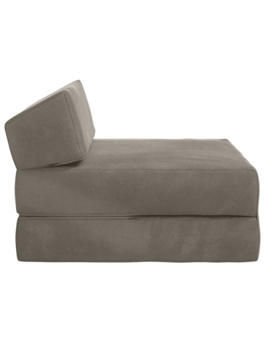 Divano Letto Pieghevole Grigio Chiaro 60 x 70 x 41 cm Tessuto