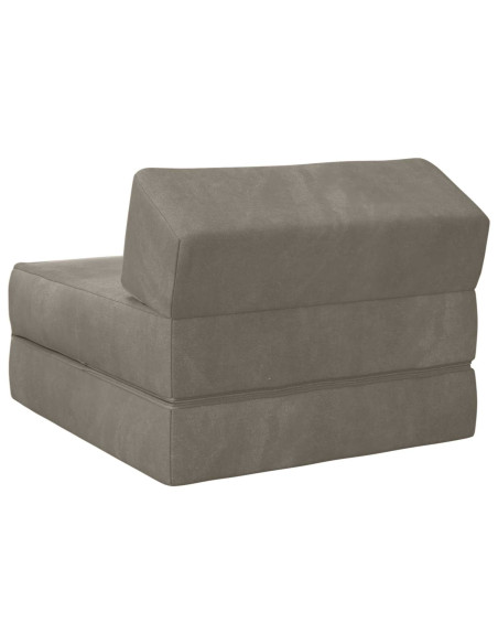 Divano Letto Pieghevole Grigio Chiaro 60 x 70 x 41 cm Tessuto
