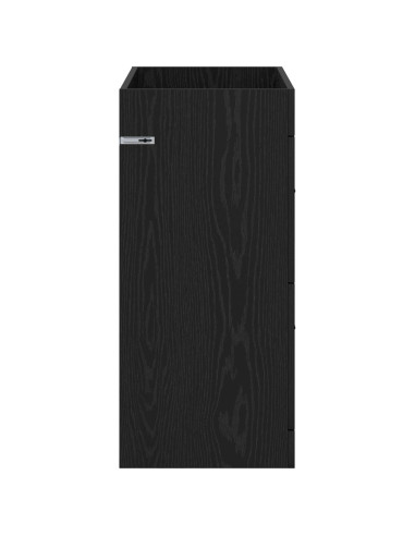 Mobiletto da Bagno Sotto Lavabo Rovere Nero 78,5 x 37,5 x 81 cm
