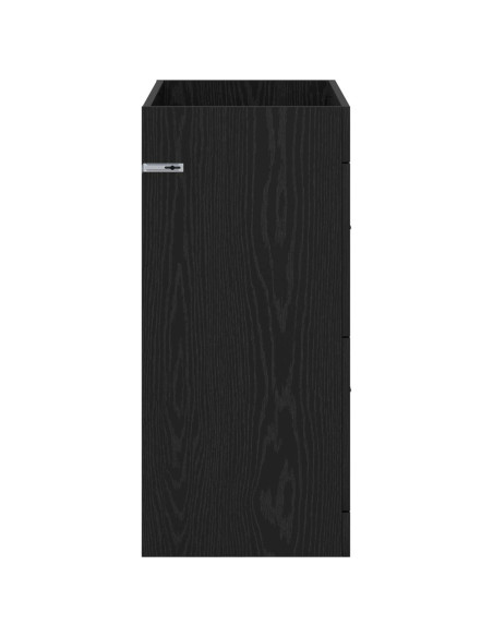 Mobiletto da Bagno Sotto Lavabo Rovere Nero 78,5 x 37,5 x 81 cm