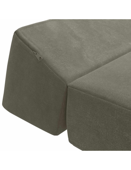 Divano Letto Pieghevole Grigio Chiaro 60 x 70 x 41 cm Tessuto