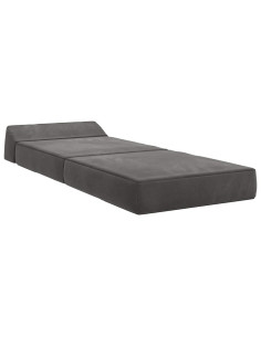 Divano Letto Pieghevole Grigio Scuro 60 x 70 x 41 cm Tessuto 2