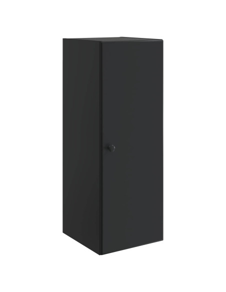 Mobiletto a muro Nero 33 x 34,5 x 90 cm Legno ingegnerizzato