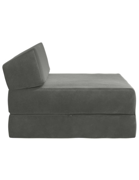 Divano Letto Pieghevole Grigio Scuro 60 x 70 x 41 cm Tessuto