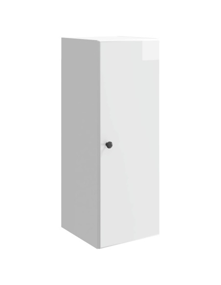 Mobiletto a muro Bianco Lucido 33 x 34,5 x 90 cm
