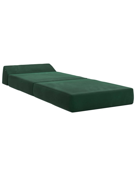 Divano Letto Pieghevole Verde Scuro 60 x 70 x 41 cm Tessuto