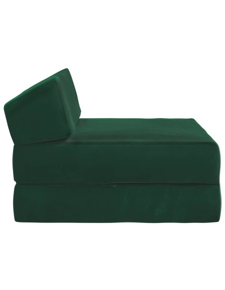 Divano Letto Pieghevole Verde Scuro 60 x 70 x 41 cm Tessuto