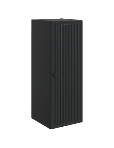 Mobiletto a muro Nero 33 x 34,5 x 90 cm Legno ingegnerizzato