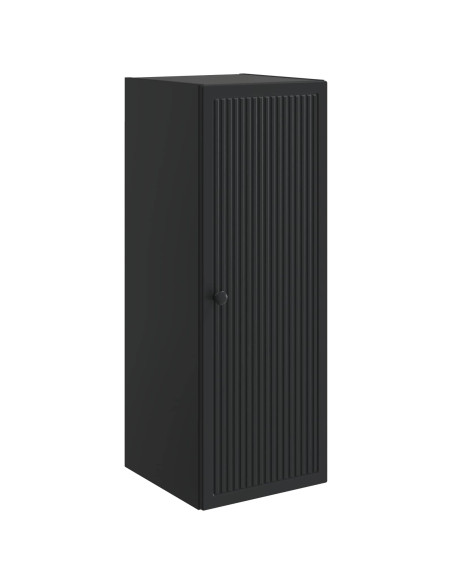 Mobiletto a muro Nero 33 x 34,5 x 90 cm Legno ingegnerizzato