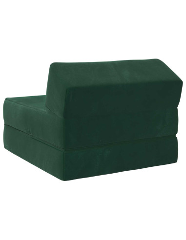 Divano Letto Pieghevole Verde Scuro 60 x 70 x 41 cm Tessuto