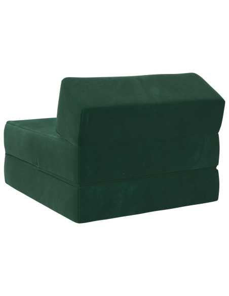 Divano Letto Pieghevole Verde Scuro 60 x 70 x 41 cm Tessuto