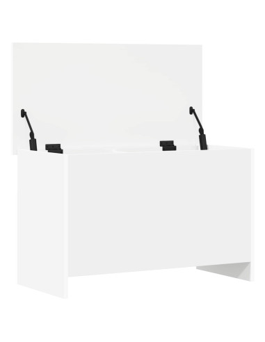 Cassa di stoccaggio Bianco 80 x 40 x 50 cm Legno ingegnerizzato