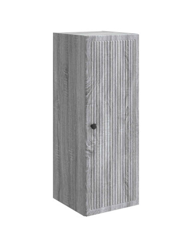 Mobiletto a muro Sonoma grigio 33 x 34,5 x 90 cm