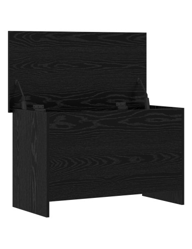 Cassa di stoccaggio Rovere Nero 80 x 40 x 50 cm