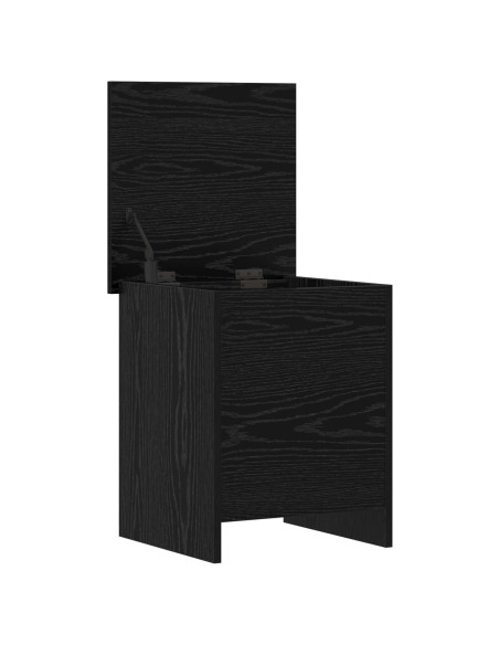 Cassa di stoccaggio Rovere Nero 40 x 40 x 50 cm