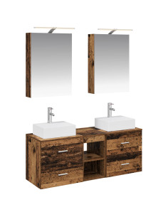 Set di mobili per il bagno 5 pcs Legno antico