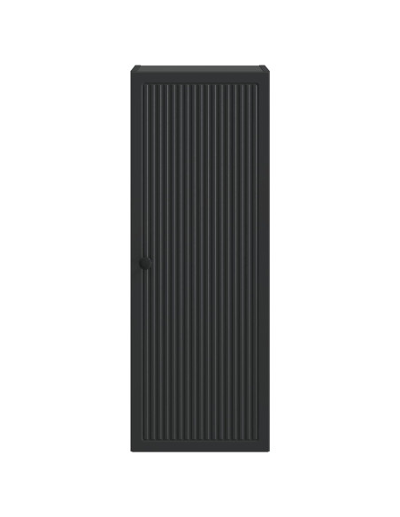 Mobiletto a muro Nero 33 x 34,5 x 90 cm Legno ingegnerizzato